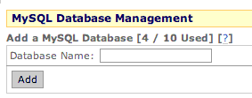 Add a MySQL Database