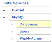 Select Databases from the left menu