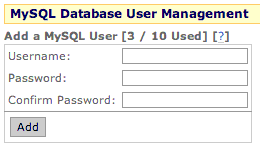 Add a MySQL User