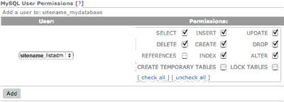 Add User and Give Permissions to Database